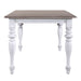 Ocean Isle Rectangular Leg Table in Antique White with Weathered Pine image