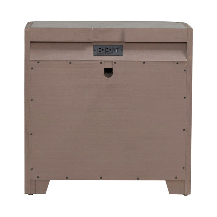 South Bend Nightstand w/ Charging Station in Burnished Clay image
