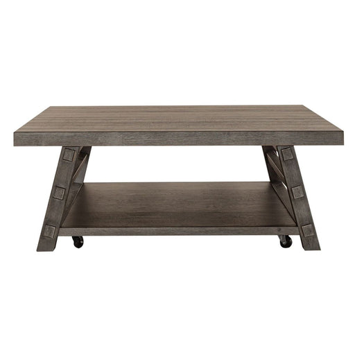 Liberty Furniture Modern Farmhouse Cocktail Table in Brown image