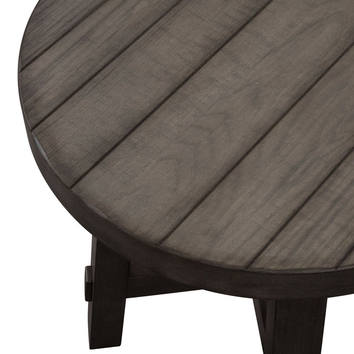 Modern Farmhouse Splay Leg Round End Table