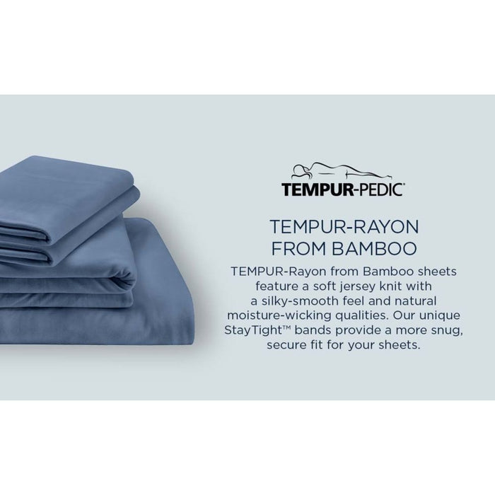 TEMPUR Rayon from Bamboo Sheet Set Cool Gray
