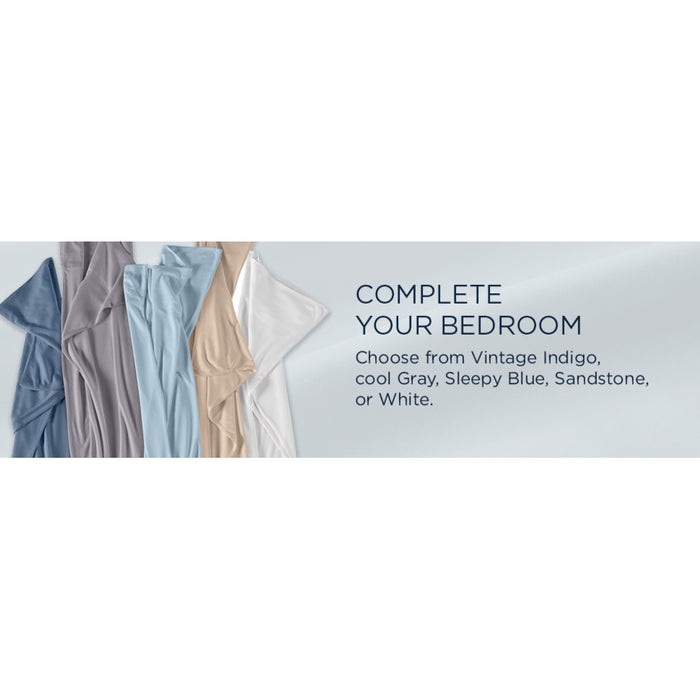 TEMPUR Rayon from Bamboo Sheet Set Vintage Indigo
