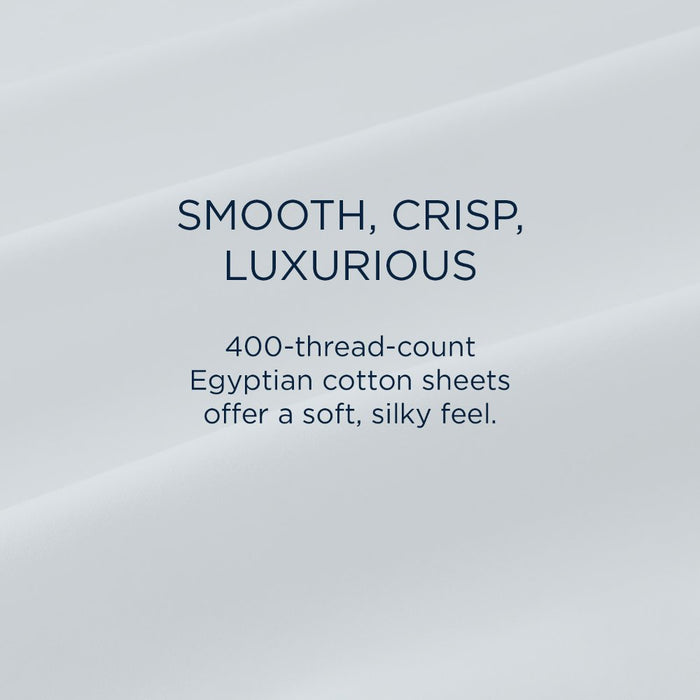 TEMPUR Luxe Egyptian Cotton Sheet Set Silver Mist