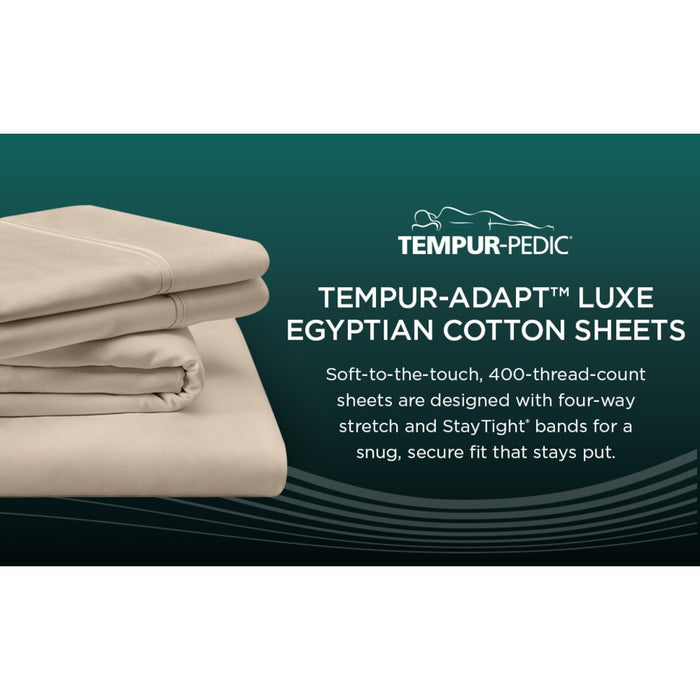 TEMPUR-Adapt Luxe Egyptian Cotton Sheets - Sleepy Blue