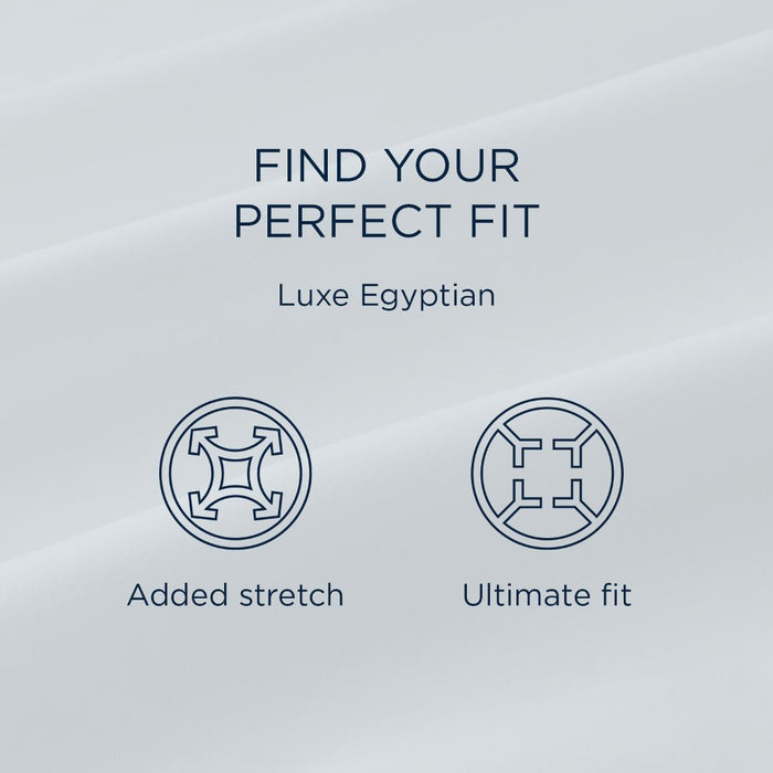 TEMPUR Luxe Egyptian Cotton Sheet Set Silver Mist