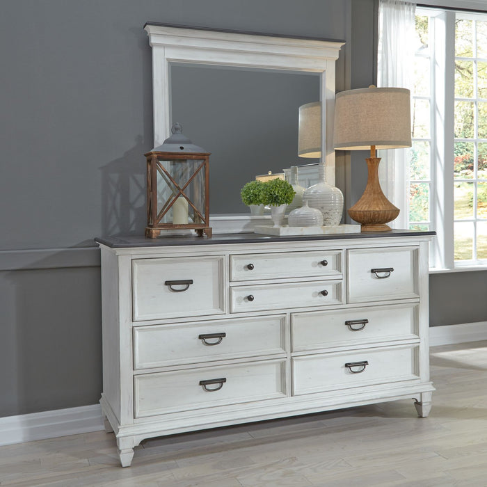 Allyson Park King California Panel Bed, Dresser & Mirror, Chest, Night Stand