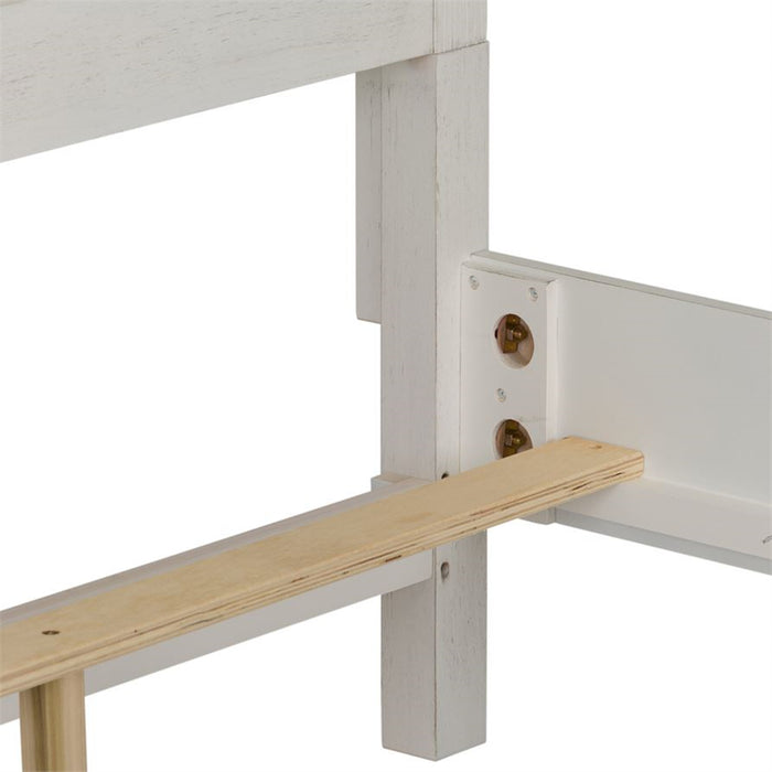 Liberty Furniture Allyson Park King Panel Bed in Wirebrushed White