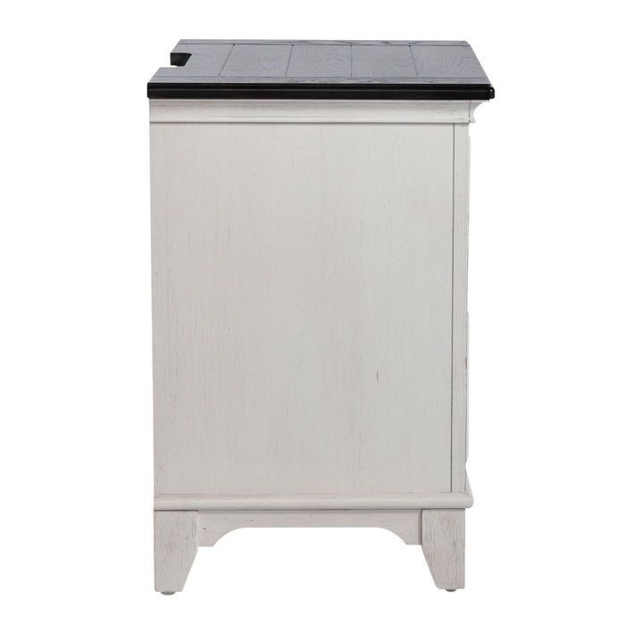 Allyson Park 2 Drawer Nightstand with Charging Station in White