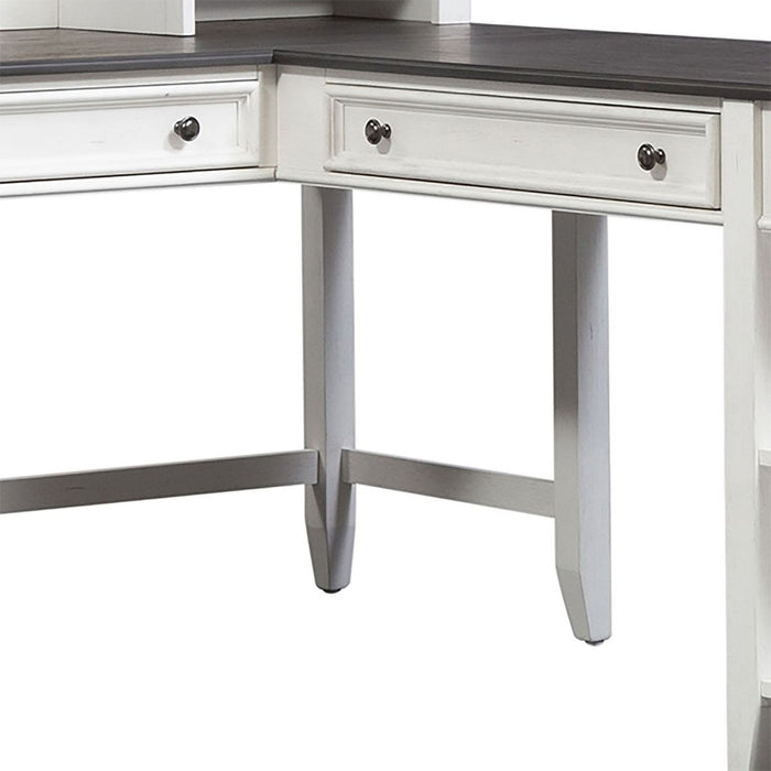 Liberty Furniture Allyson Park Right Turn Writing Desk in Wirebrushed White image