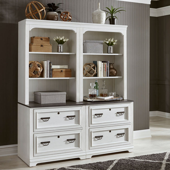 Allyson Park Bunching Lateral File Hutch in Wirebrushed White image