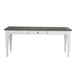Allyson Park Rectangular Leg Table in White with Charcoal image