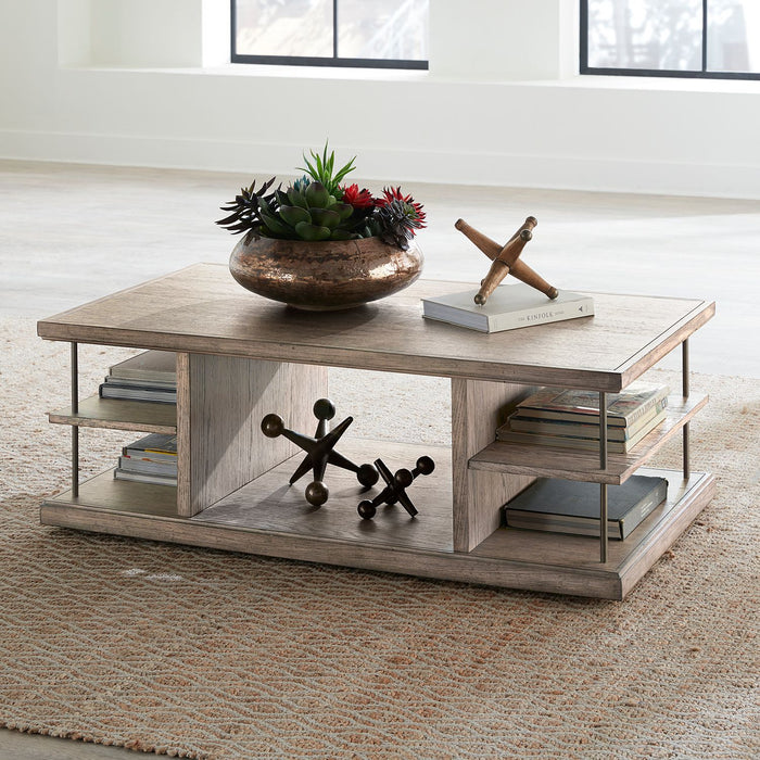 City Scape Cocktail Table in White Oak Veneers image
