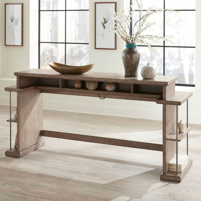 City Scape Console Bar Table in White Oak Veneers image