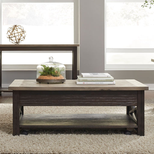 Liberty Heatherbrook Lift Top Cocktail Table in Charcoal and Ash image