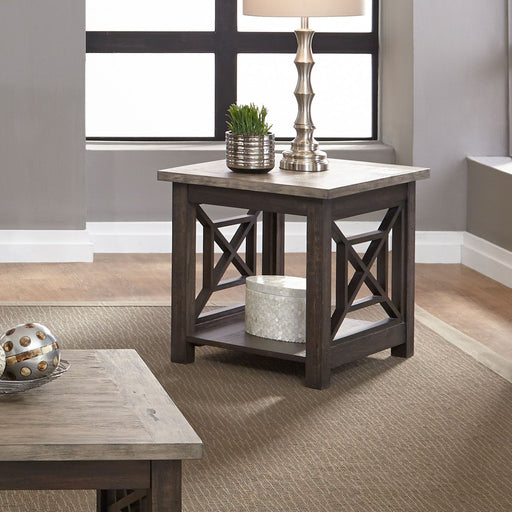 Liberty Heatherbrook End Table in Charcoal and Ash image