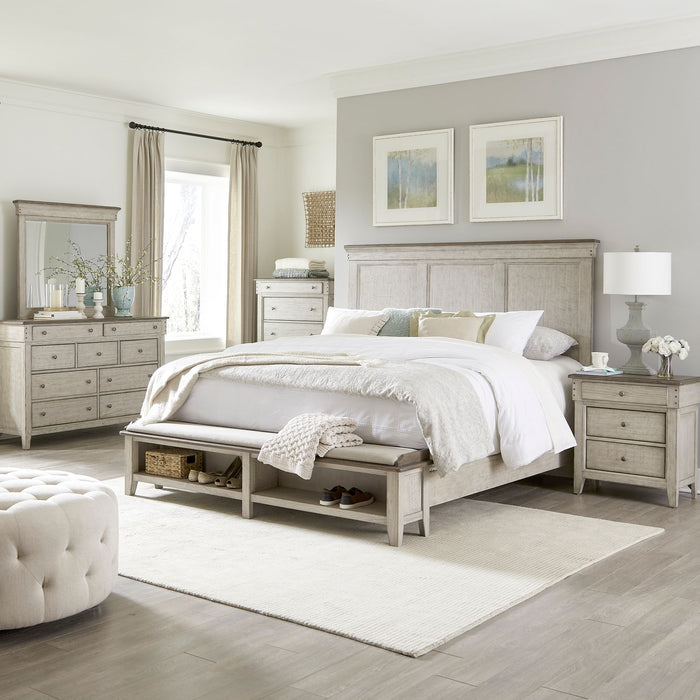 Ivy Hollow Queen Storage Bed, Dresser & Mirror, Chest, Night Stand image