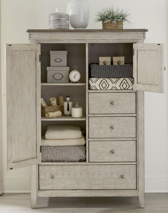 Liberty Furniture Ivy Hollow Door Chest in Weathered Linen