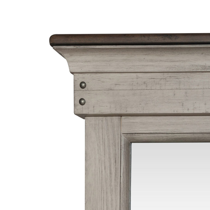 Ivy Hollow Landscape Mirror in Weathered Linen