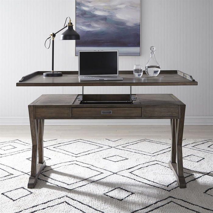 Liberty Stone Brook Lift Top Writing Desk in Rustic Saddle