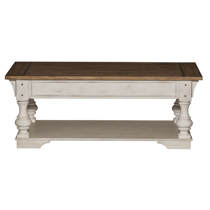 Morgan Creek Cocktail Table in Antique White