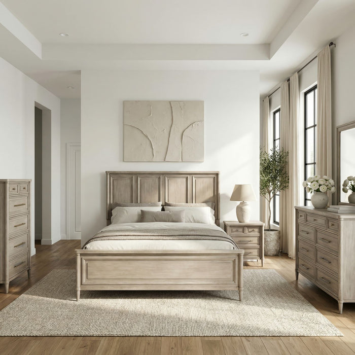 Rochelle Park California Panel Bed, Dresser & Mirror, Chest, Night Stand image