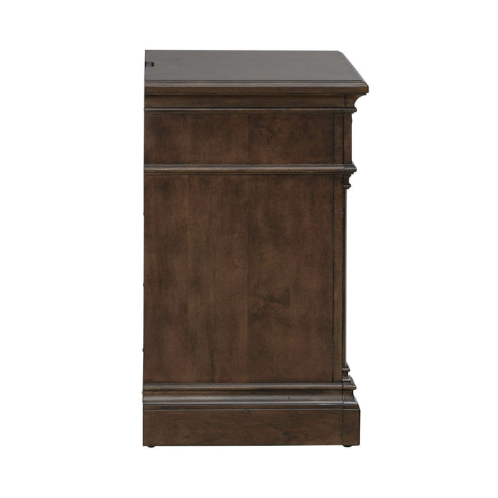 Arden Road Nightstand with Charging Station in Satin Cherry