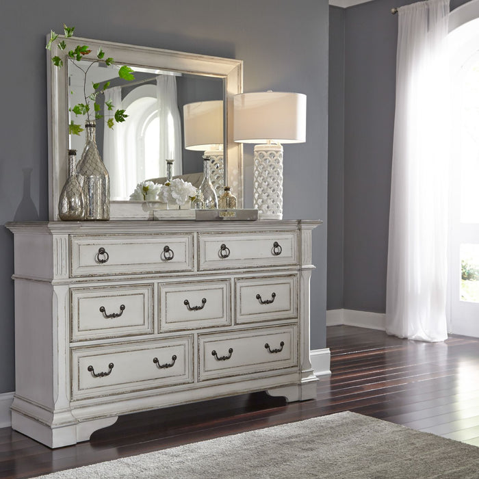 Abbey Park King California Panel Bed, Dresser & Mirror, Chest, Night Stand image