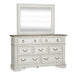 Abbey Park Panel Bed, Dresser & Mirror, Chest image