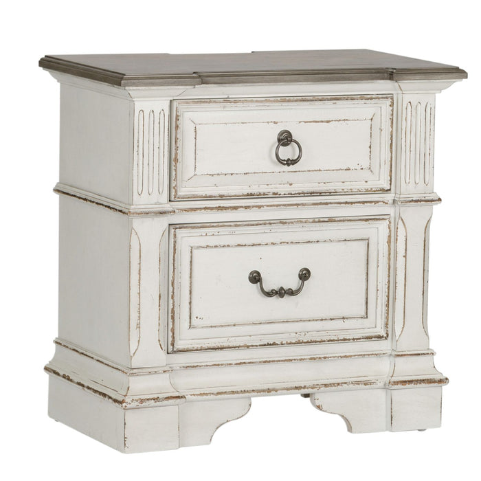 Abbey Park Uph Sleigh Bed, Dresser & Mirror, Night Stand image