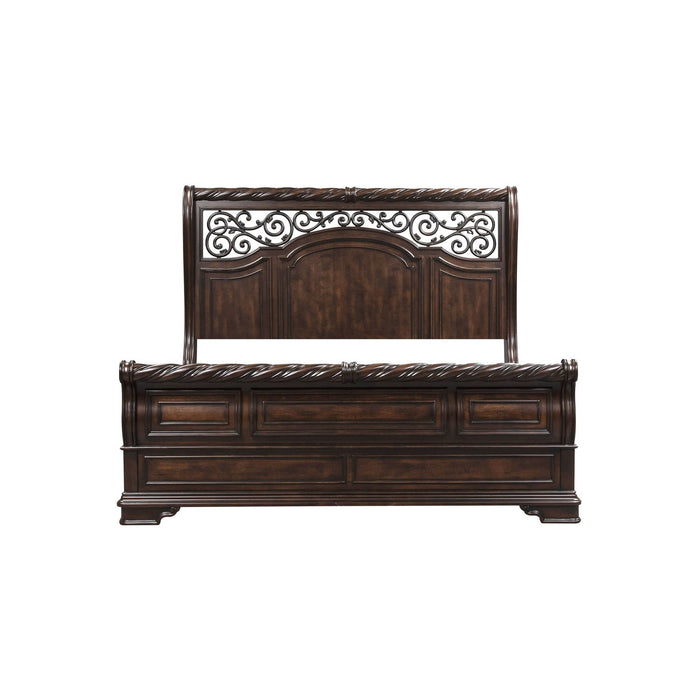 Arbor Place King California Sleigh Bed, Dresser & Mirror