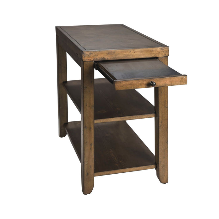 Mitchell Chairside Table in Brown