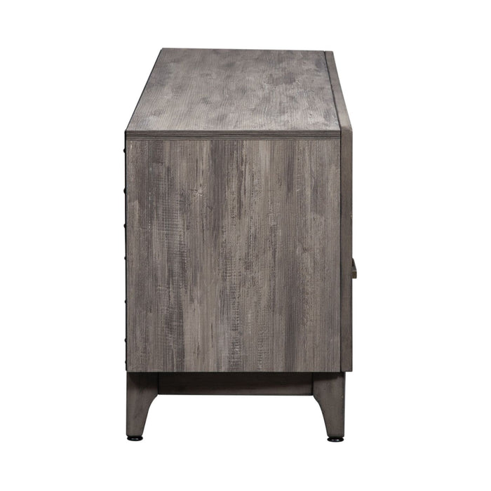 Mercury 62 Inch TV Console in Driftwood Gray