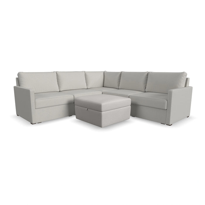 Flex 5-Seat Sectional with Narrow Arm and Storage Ottoman - 5000003371