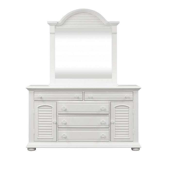 Summer House I King Panel Bed, Dresser & Mirror, Night Stand