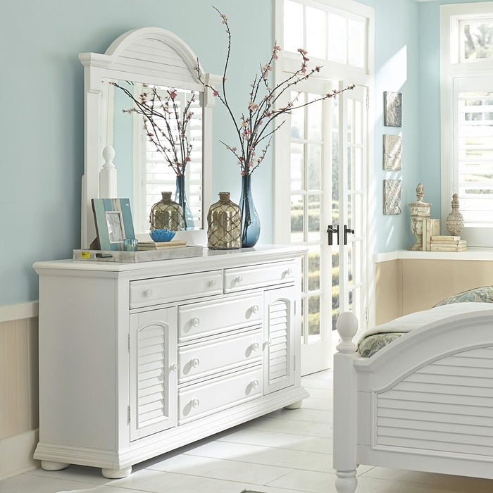 Summer House Mirror in Oyster White