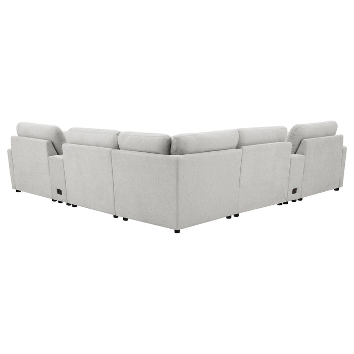 Collins Black & White Reclining Sectional