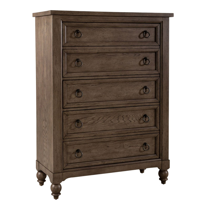 Americana Farmhouse Queen Shelter Bed, Dresser & Mirror, Chest