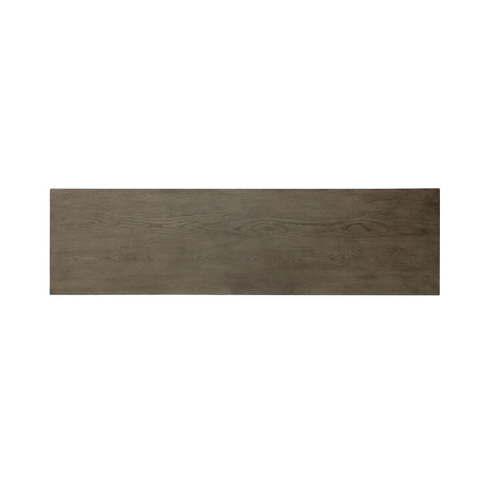 Americana Farmhouse 9 Drawer Dresser in Dusty Taupe and Black