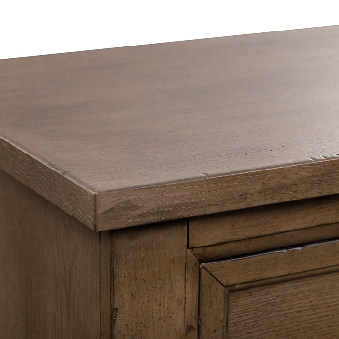 Americana Farmhouse 12 Drawer Chesser in Dusty Taupe and Black