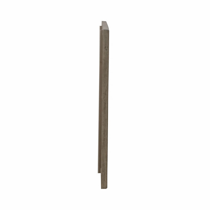 Americana Farmhouse Landscape Mirror in Dusty Taupe and Black