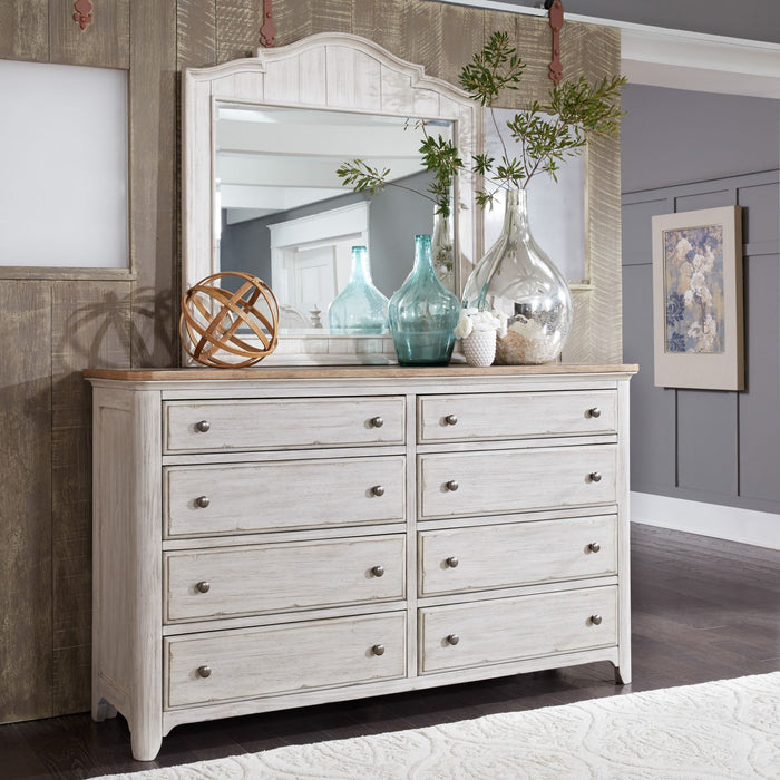 Farmhouse Reimagined Queen Poster Bed, Dresser & Mirror, Night Stand