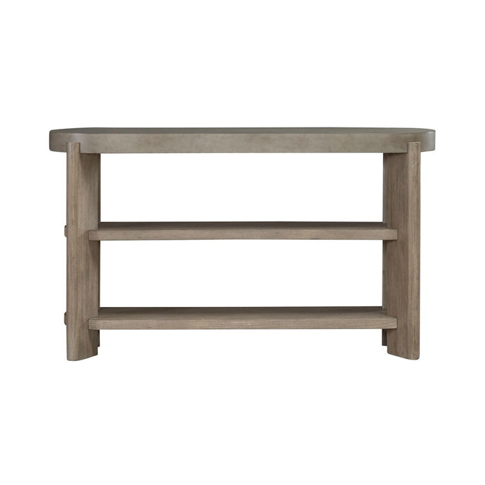 Affinity Sofa Table in Dusty Taupe with Concrete Top
