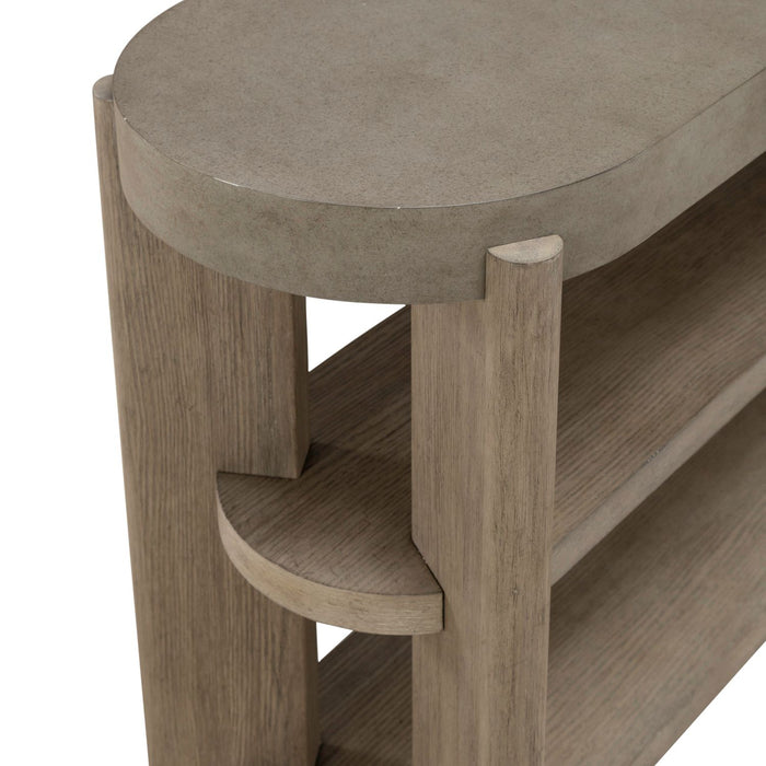 Affinity Sofa Table in Dusty Taupe with Concrete Top