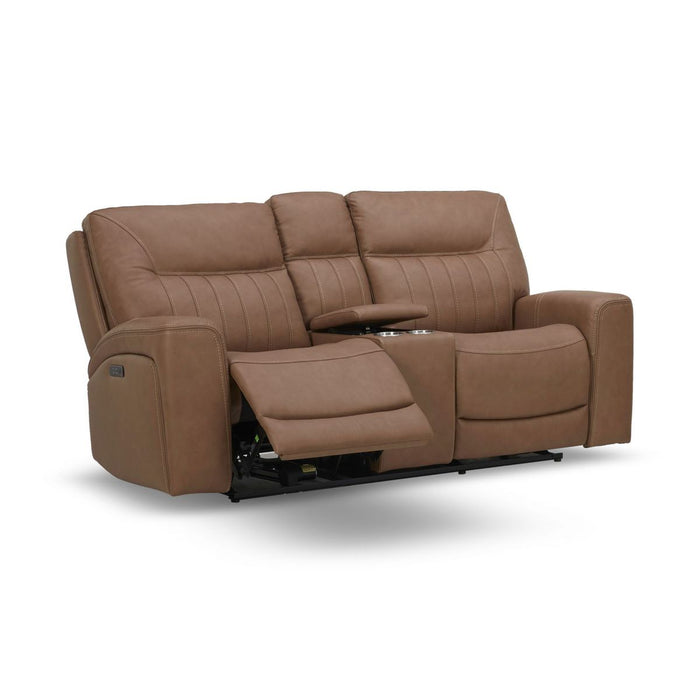 Liberty Furniture Bennett Loveseat with Console P2 & ZG in Butternut