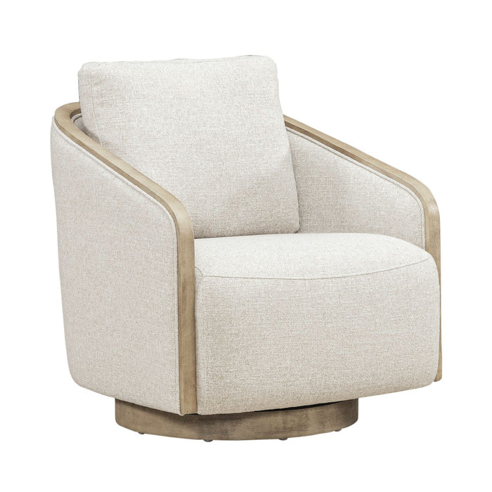 Nora Uph Swivel Accent Chair - Light Brown image