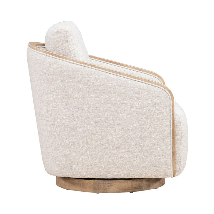 Nora Uph Swivel Accent Chair - Light Brown