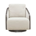 Nora Uph Swivel Accent Chair - Dark Brown image