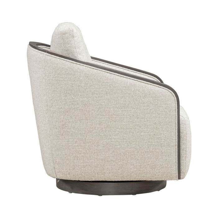 Nora Uph Swivel Accent Chair - Dark Brown image