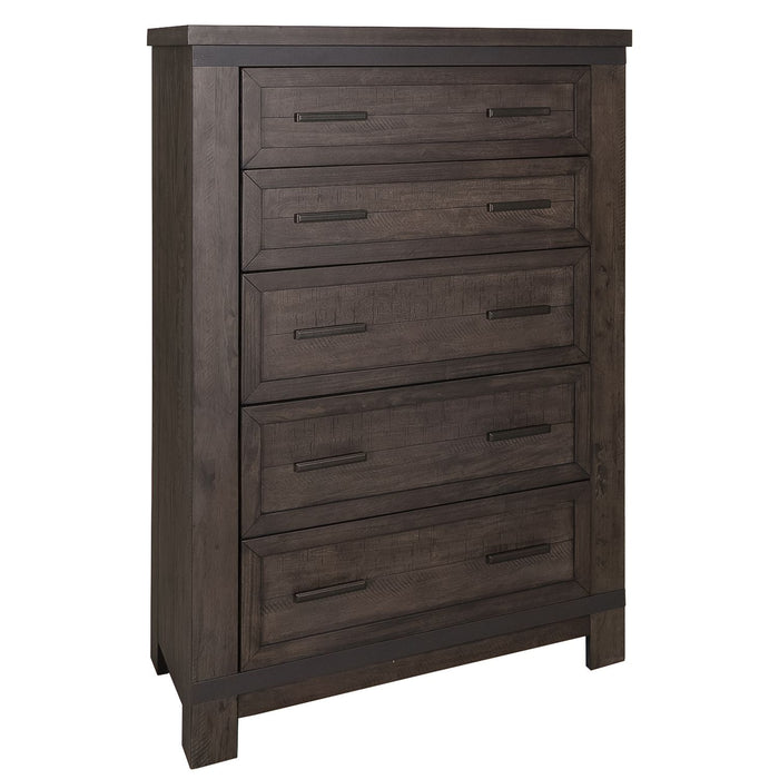 Thornwood Hills King Two Sided Storage Bed, Dresser & Mirror, Chest, Night Stand