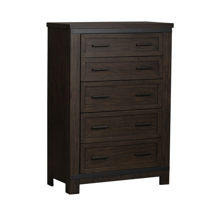 Thornwood Hills Queen Two Sided Storage Bed, Dresser & Mirror, Chest, Night Stand